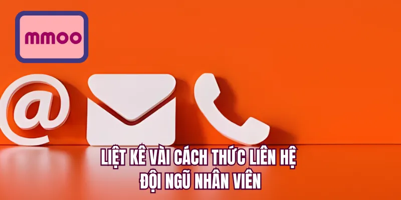 Liệt kê vài cách thức liên hệ đội ngũ nhân viên